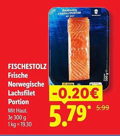 FISCHSTOLZ Frische Norwegische Lachsfilet Portion