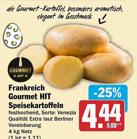 Frankreich Gourmet HIT Speisekartoffeln