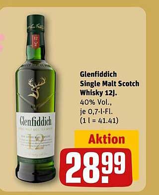 Glenfiddich Single Malt Scotch Whisky 12.