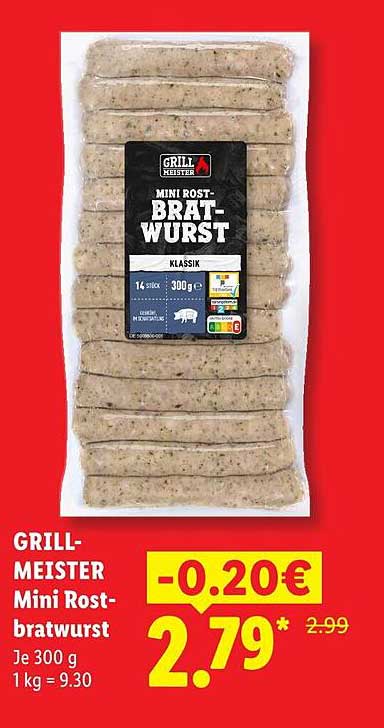 GRILL-MEISTER Mini Rostbratwurst