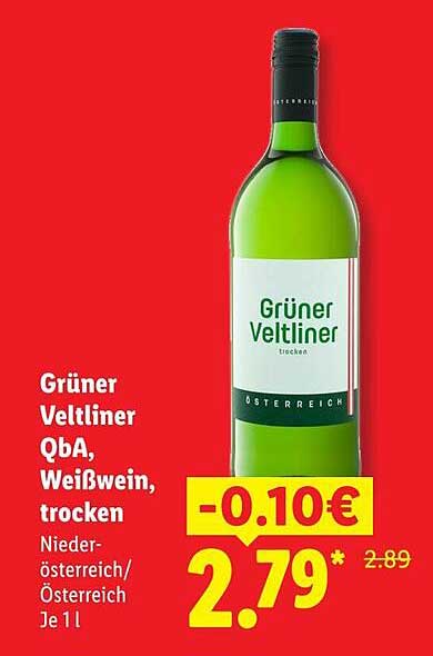 Grüner Veltliner QbA, Weißwein, trocken