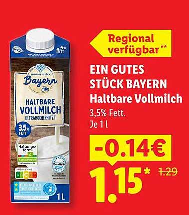 Haltbare Vollmilch 3,5% Fett.