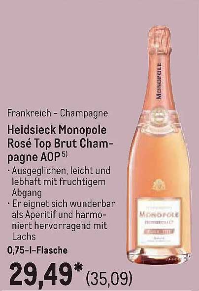 Heidsieck Monopole Rosé Top Brut Champagne AOP