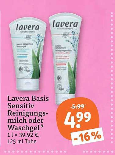 Lavera Basis Sensitiv Reinigungmilch oder Waschgel