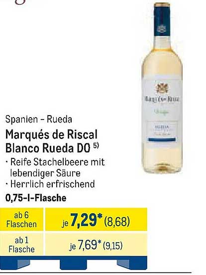 Marqués de Riscal Blanco Rueda DO
