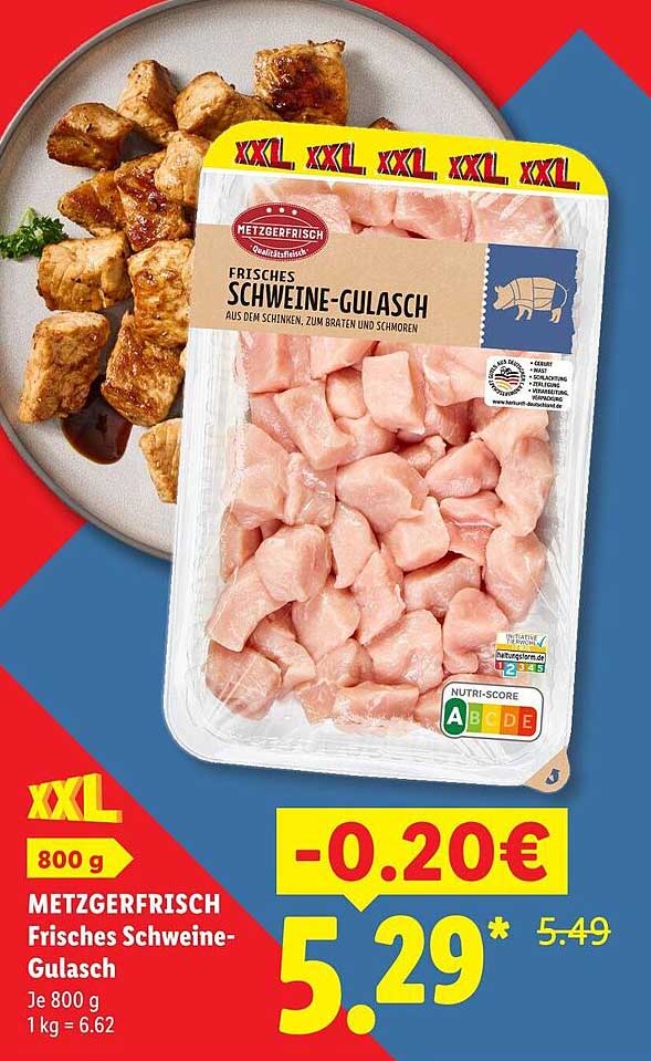 METZGERFRISCH Frisches Schweine-Gulasch