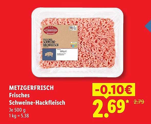 METZGERFRISCH Frisches Schweine-Hackfleisch