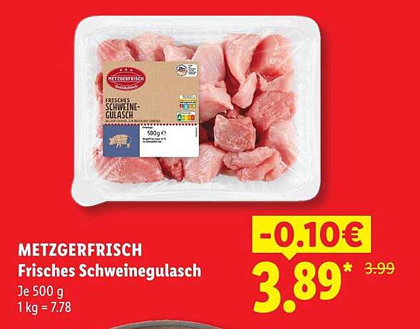 METZGERFRISCH Frisches Schweinegulasch