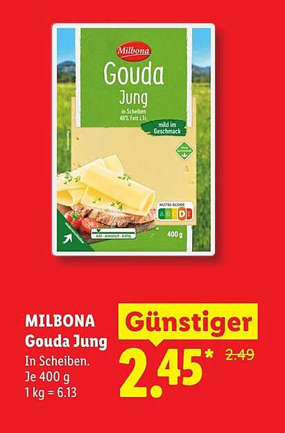 MILBONA Gouda Jung in Scheiben