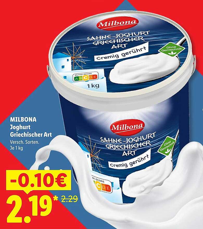 MILBONA Joghurt Griechischer Art 1 kg