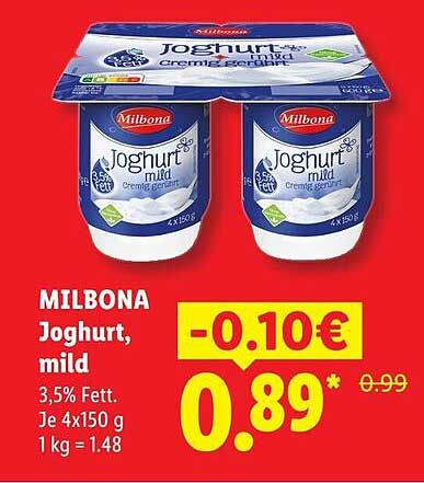 MILBONA Joghurt, mild