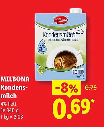 MILBONA Kondensmilch