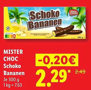 MISTER CHOC Schoko Bananen