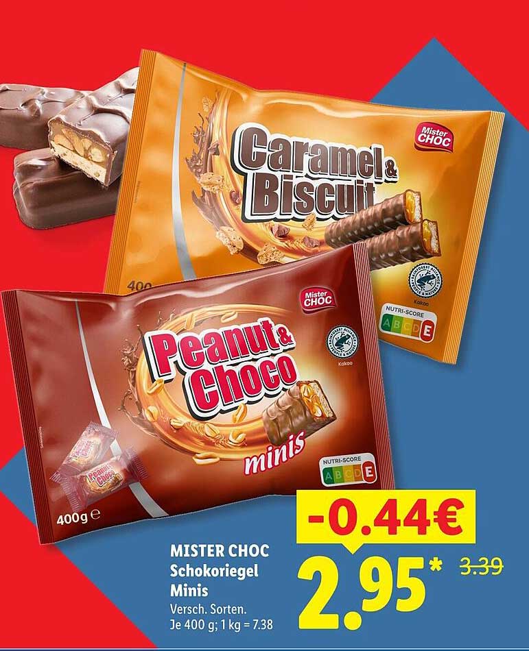 MISTER CHOC Schokoriegel Minis