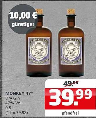 MONKEY 47* Dry Gin 47% Vol. 0,5 l