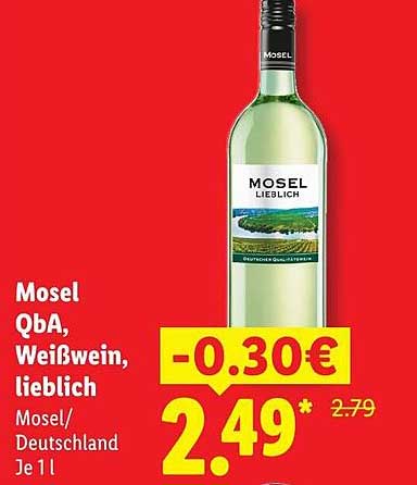 Mosel QbA, Weißwein, lieblich
