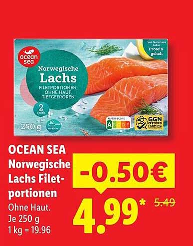 OCEAN SEA Norwegische Lachs Filetportionen