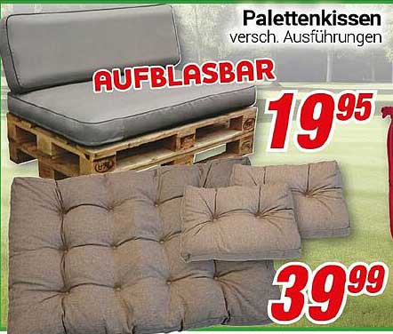 Palettenkissen verschieden. Ausführungen