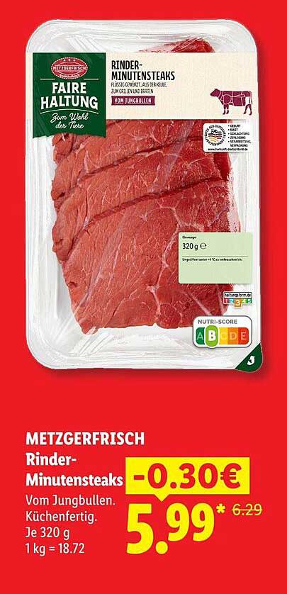 Rinder-Minutensteaks