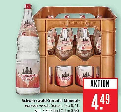 Schwarzwald-Sprudel Mineralwasser versch. Sorten, 12 x 0,7 L