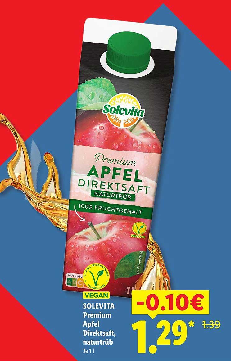 SOLE Vita Premium Apfel Direktsaft, naturtrüb