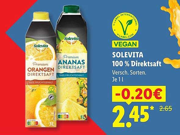 SOLEVITA 100 % Direktsaft