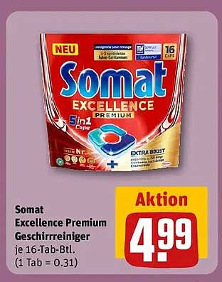 Somat Excellence Premium Geschirrreiniger je 16-Tab-Btl.