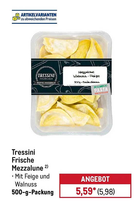 Tressini Frische Mezzalune • Mit Feige und Walnuss 500-g-Packung