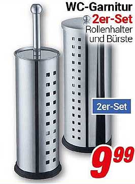 WC-Garnitur 2er-Set Rollenhalter und Bürste