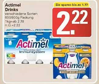 Actimel Drinks - Verschiedene Sorten 600/800g Verpackung