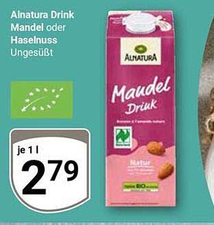 Ainatura Drink Mandel oder Haselnuss Ungesüßt
