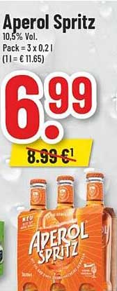 Aperol Spritz 3 x 0,2 l für nur 6,99 €