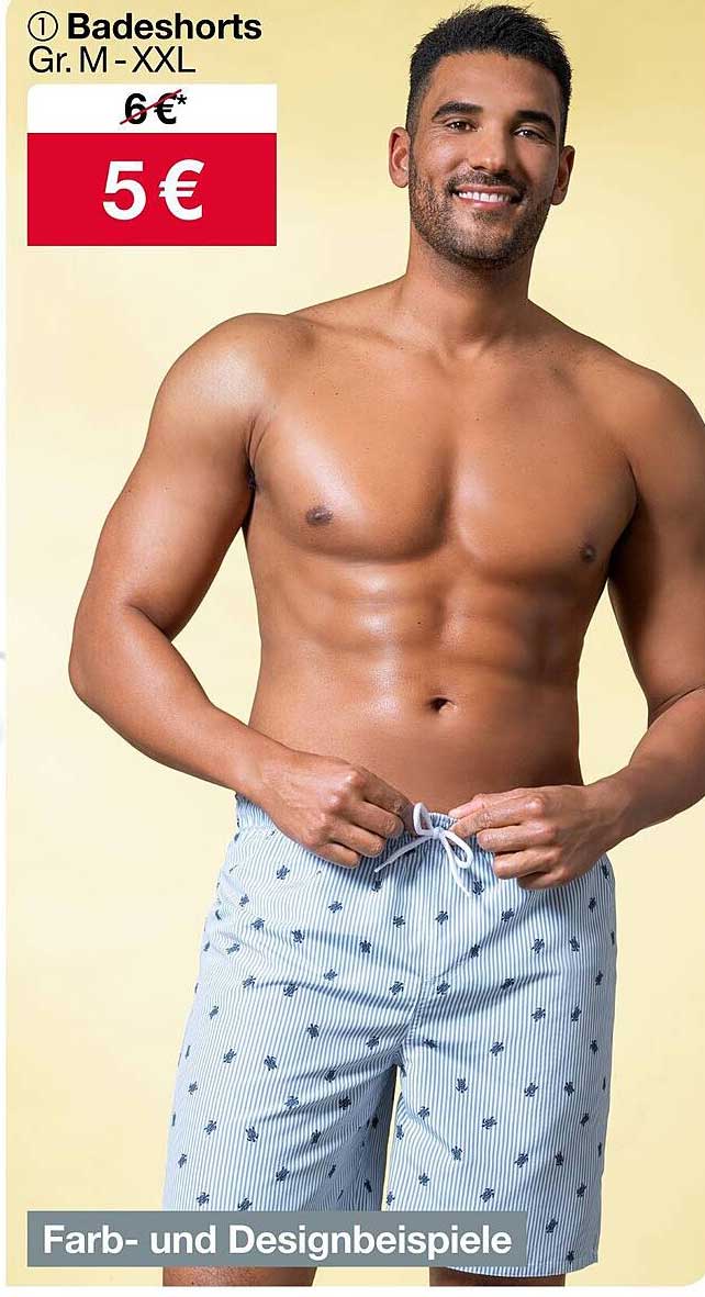 Badeshorts in den Größen M bis XXL für nur 5 €