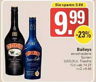 Baileys verschiedene Sorten 0,5/0,7 l Flasche