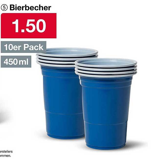 Bierbecher 10er Pack 450 ml