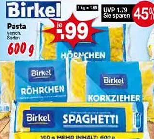 Birkel Pasta – Verschiedene Sorten für nur 1,99 €