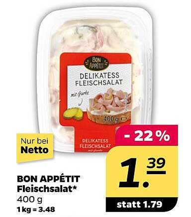 BON APPÉTIT Delikatess Fleischsalat 400 g