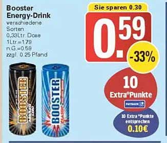 Booster Energy-Drink verschiedene Sorten