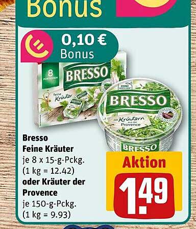 Bresso Feine Kräuter oder Kräuter der Provence