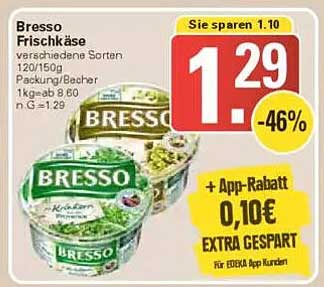Bresso Frischkäse verschiedene Sorten 120/150g