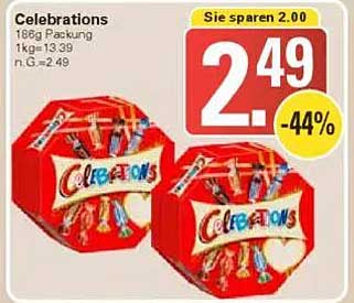 Celebrations - 186g Packung