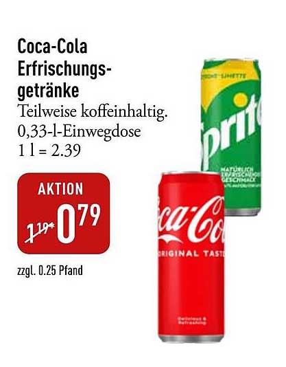 Coca-Cola Erfrischungsgetränke - Teilweise koffeinhaltig