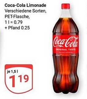 Coca-Cola Limonade - Verschiedene Sorten, PET-Flasche