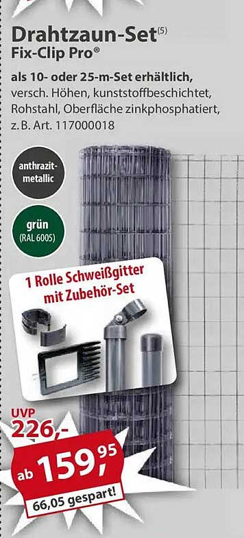 Dahtzaun-Set Fix-Clip Pro® als 10- oder 25-m-Set erhältlich
