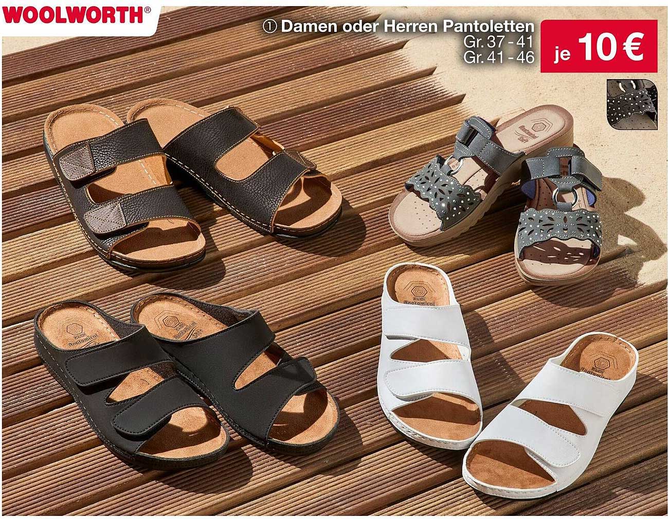 Damen oder Herren Pantoletten