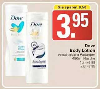 Dove Body Lotion verschiedene Varianten 400ml Flasche