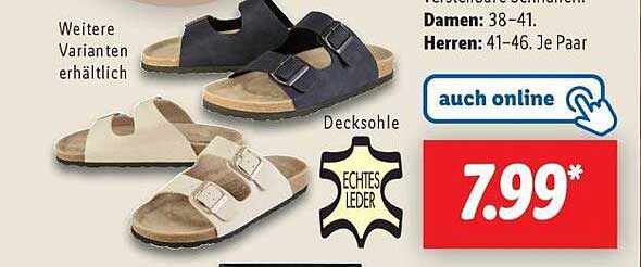 Echte Leder-Sandalen für Damen und Herren - jetzt zum Sonderpreis!