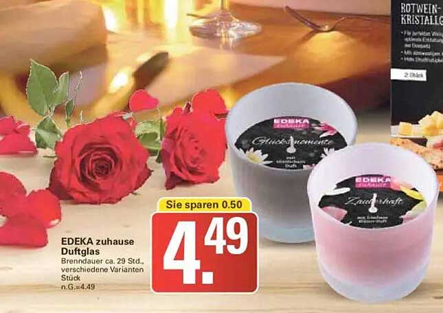 EDEKA zuhause Duftglas - Branntdauer ca. 29 Std., verschiedene Varianten