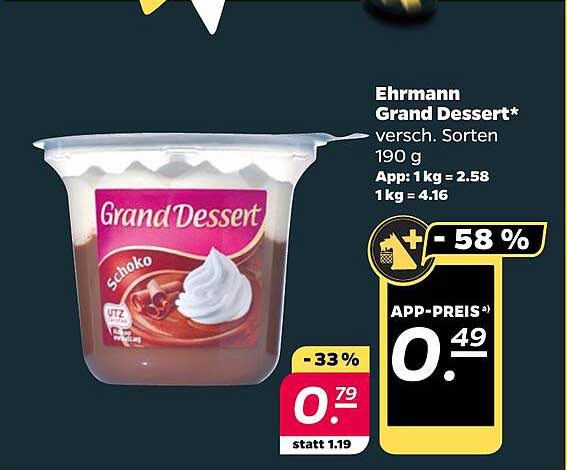 Ehrmann Grand Dessert - verschiedene Sorten 190 g