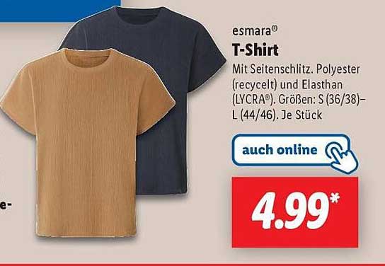 esmará® T-Shirt mit Seitenschlitz